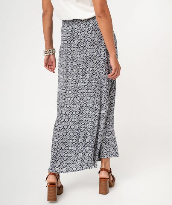 Jupe longue en viscose à motifs femme vue3 - GEMO(FEMME PAP) - GEMO
