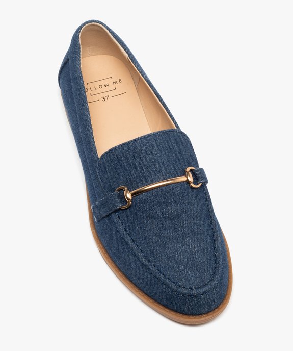 Mocassins en toile denim à bout effilée femme vue6 - FOLLOW ME - GEMO