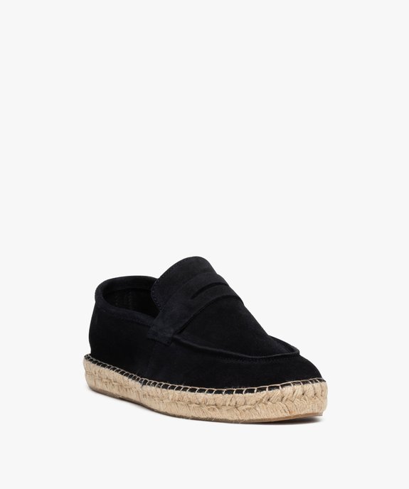 Mocassins homme unis semelle en corde tressée - Taneo vue2 - TANEO - GEMO