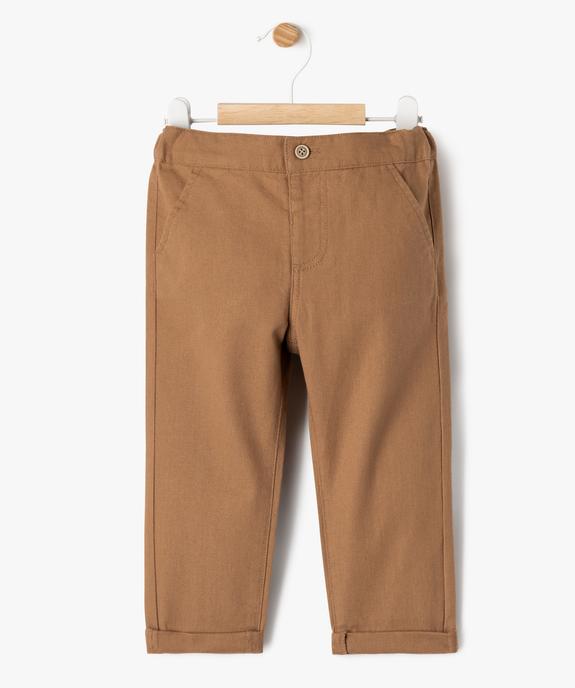 Pantalon en lin et coton bébé garçon vue1 - GEMO(BEBE DEBT) - GEMO
