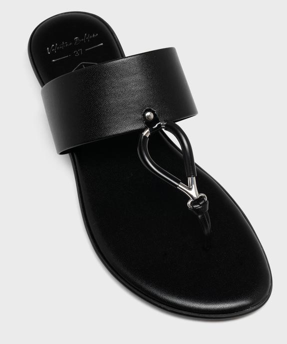 Mules à petit talon compensé et entre-doigt fantaisie femme vue5 - VALENTINA BALDA - GEMO