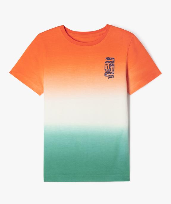 Tee-shirt manches courtes dégradé garçon vue1 - GEMO (ENFANT) - GEMO