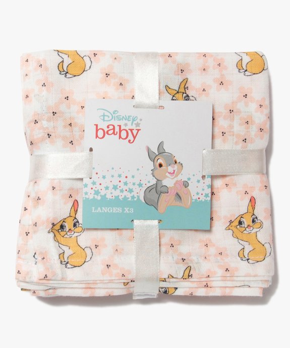 Langes bébé en gaze imprimée Bambi (lot de 3) - Disney vue3 - DISNEY DTR - GEMO