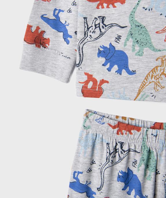 Pyjama en coton et viscose à motifs dinosaures garçon vue2 - GEMO 4G GARCON - GEMO