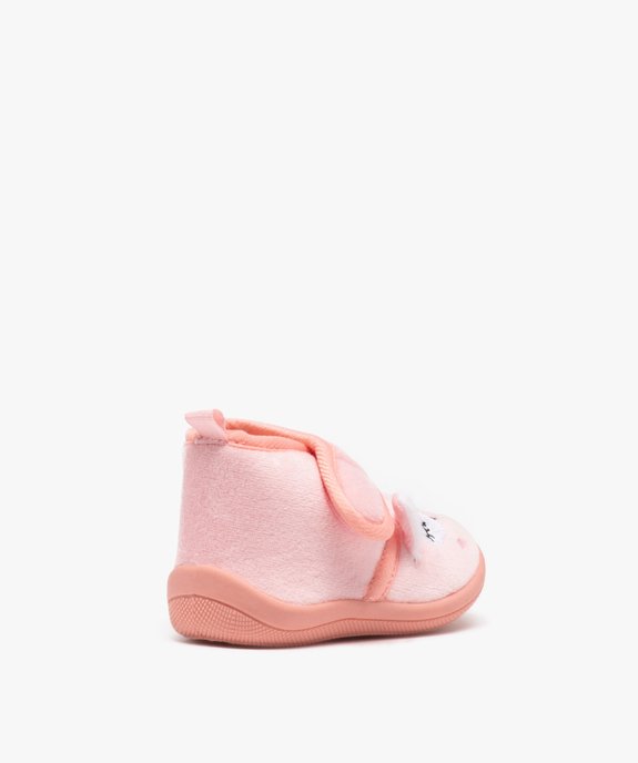 Chaussons bébé fille bottillon en velours motif renard vue4 - GEMO 4G BEBE - GEMO