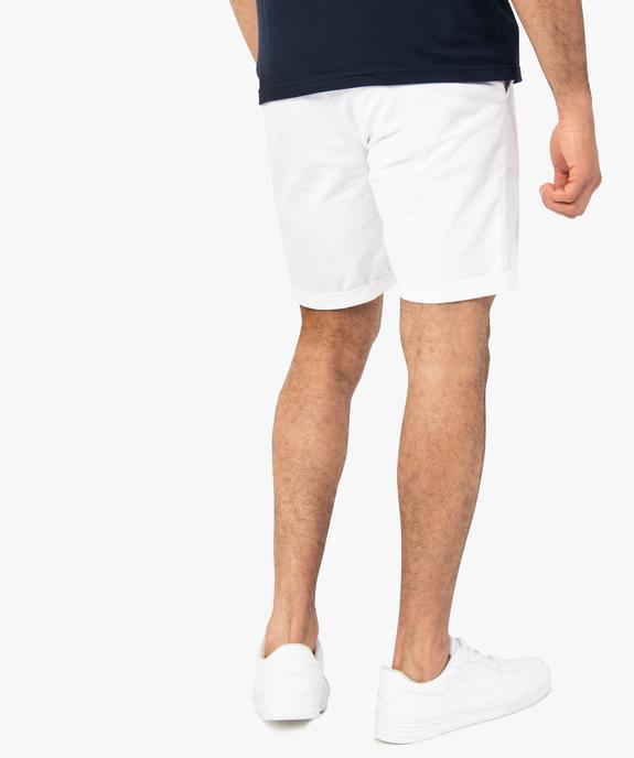Bermuda homme en toile extensible 5 poches coupe chino vue3 - GEMO (HOMME) - GEMO