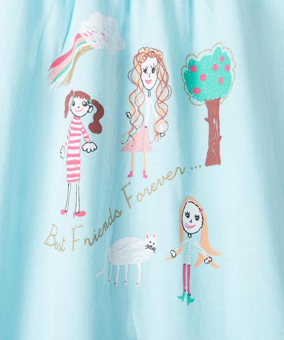 Chemise de nuit fille sans manches avec motifs dessinés vue2 - GEMO (ENFANT) - GEMO