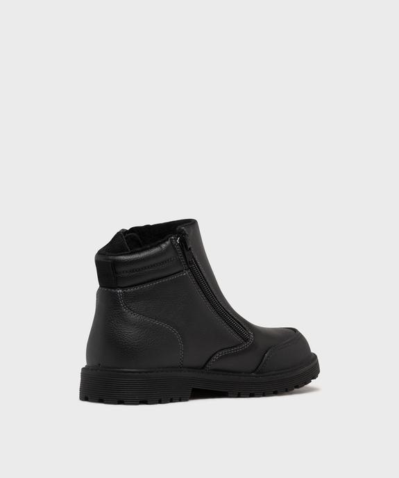 Boots fourrés avec fermeture double zip garçon - Buggy vue4 - BUGGY - GEMO