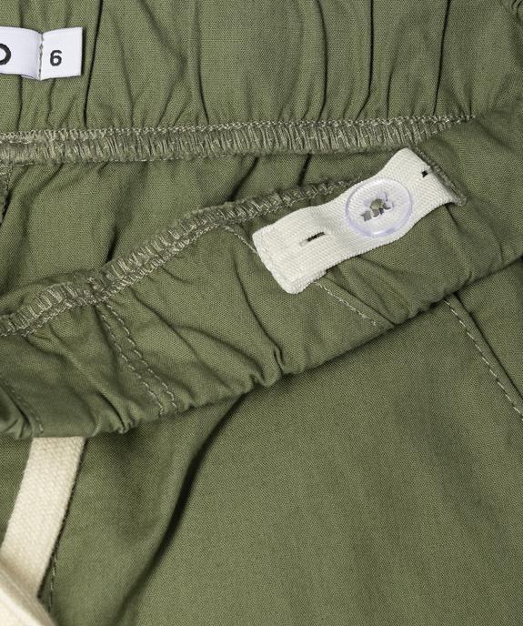 Bermuda en coton léger à taille élastique garçon vue2 - GEMO (ENFANT) - GEMO