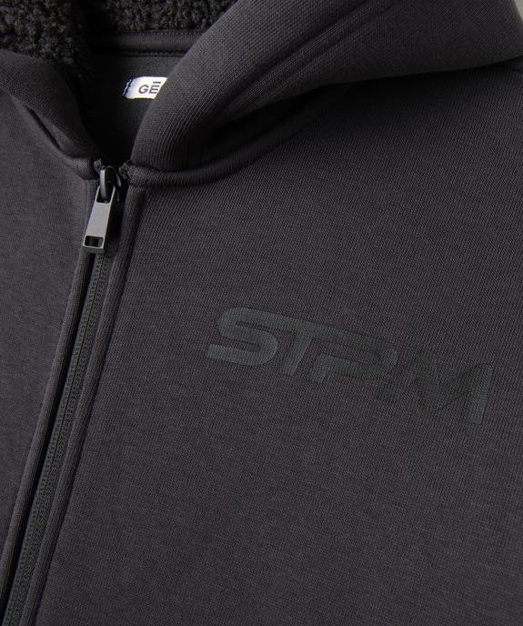 Sweat zippé à capuche avec intérieur chaud garçon vue2 - GEMO (JUNIOR) - GEMO