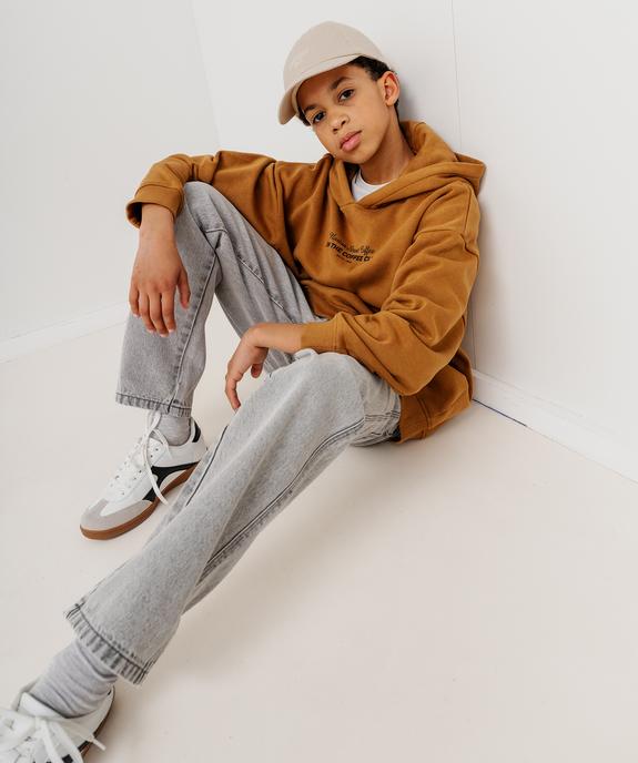 Jean regular en denim délavé garçon vue6 - GEMO 4G GARCON - GEMO