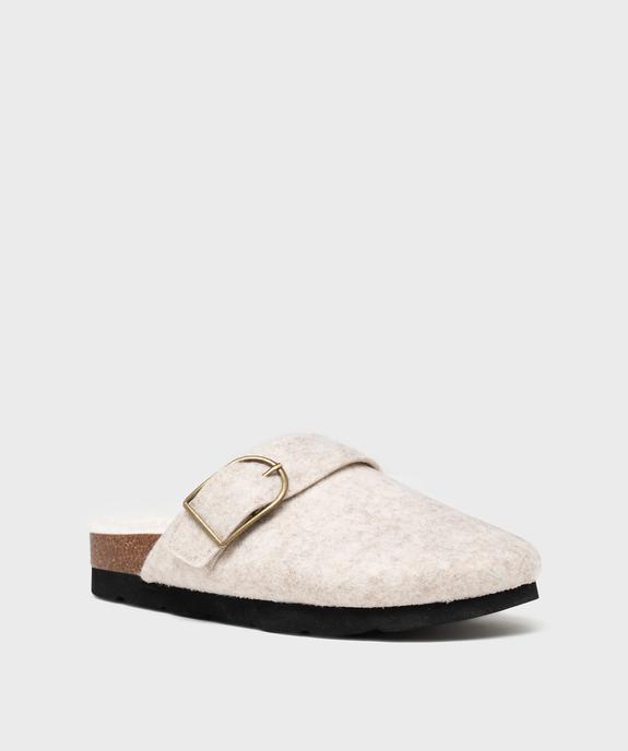 Chaussons sabots doublés sherpa femme - Roadsign vue2 - ROADSIGN - GEMO