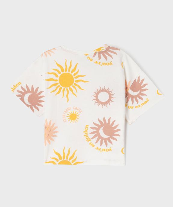 Tee-shirt oversize à larges motifs fille vue7 - GEMO 4G FILLE - GEMO