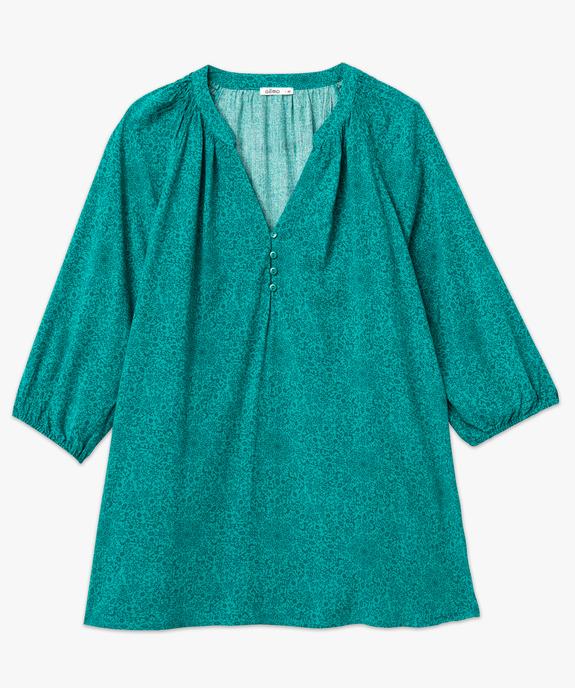 Blouse imprimée à manches 3/4 femme grande taille vue4 - GEMO 4G GT - GEMO
