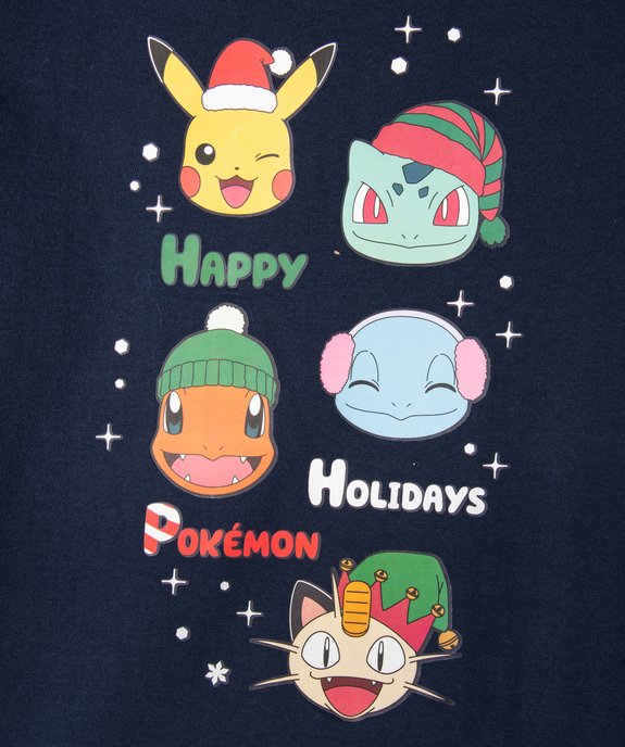 Tee-shirt de Noël Pokémon garçon vue3 - POKEMON - GEMO