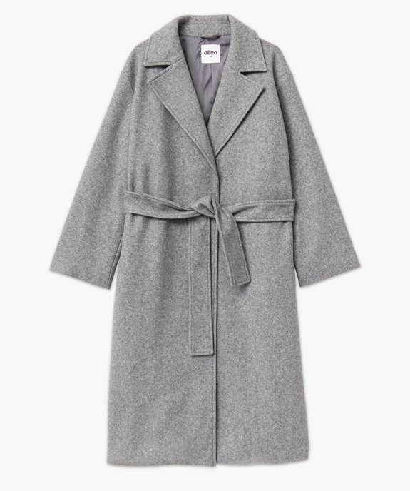 Manteau long aspect drap de laine femme  vue4 - GEMO(FEMME PAP) - GEMO