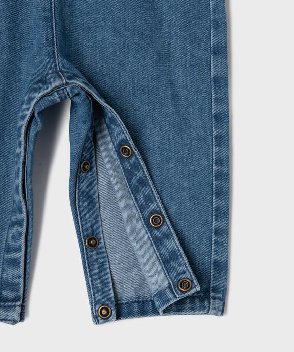 Ensemble 2 pièces bébé fille tee-shirt et salopette en jean - LuluCastagnette vue4 - LULUCASTAGNETTE - GEMO