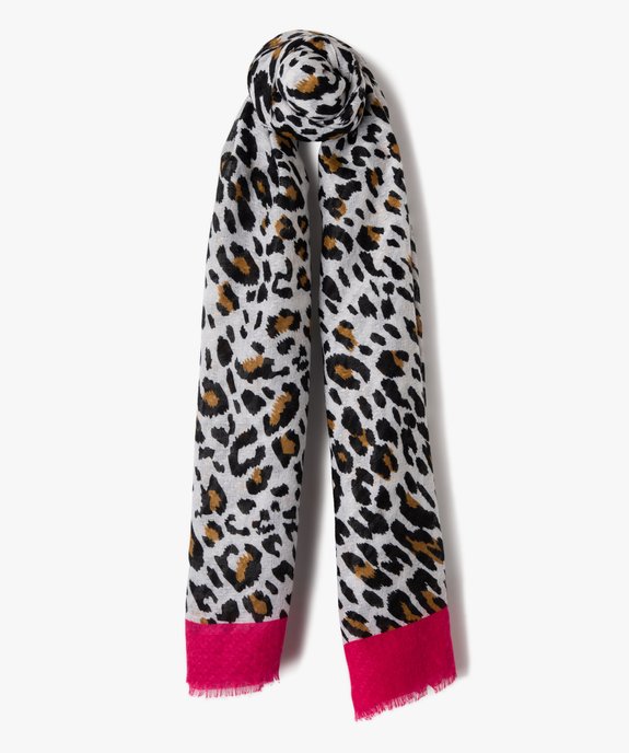 Foulard à motifs tachetés femme vue1 - GEMO 4G FEMME - GEMO