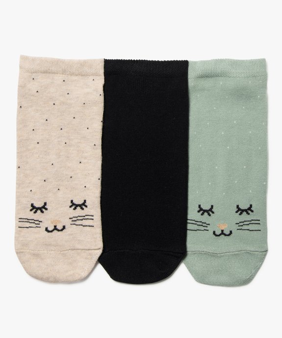 Chaussettes ultra courtes à motif femme (lot de 3) vue1 - GEMO(HOMWR FEM) - GEMO
