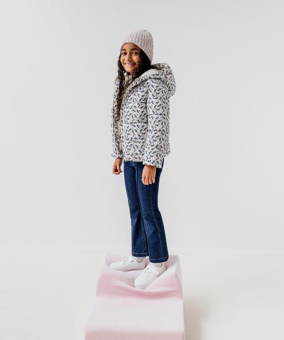 Blouson matelassé à capuche doublé polaire fille vue6 - GEMO 4G FILLE - GEMO