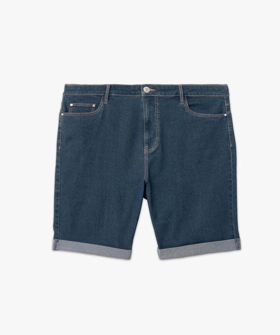 Bermuda en jean à revers femme grande taille vue4 - GEMO 4G GT - GEMO