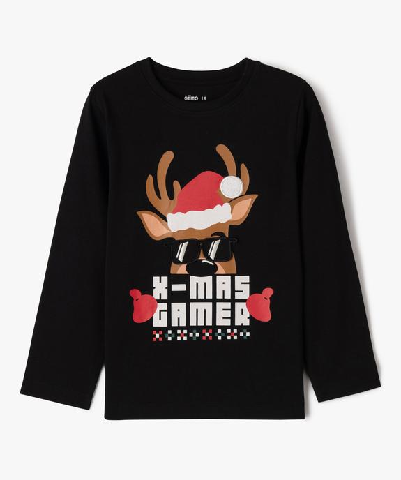 Tee-shirt manches longues Noël garçon vue1 - GEMO (ENFANT) - GEMO