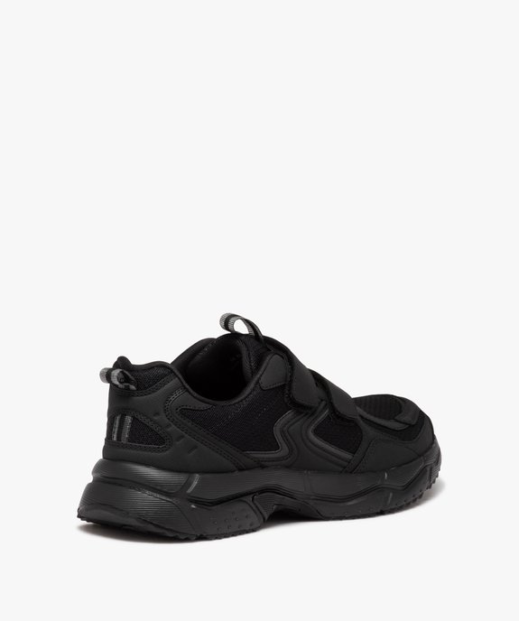 Baskets homme unies en mesh et à scratch style jogger vue4 - 5 MILES - GEMO