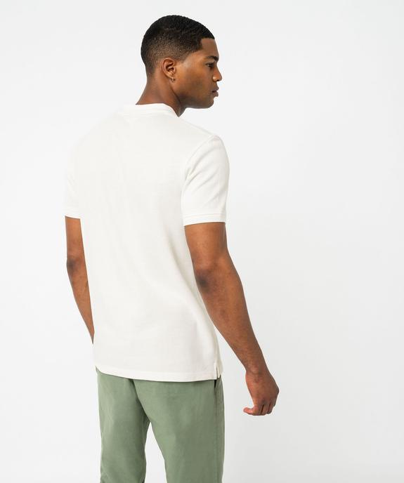 Polo manches courtes en maille piquée homme vue3 - GEMO (HOMME) - GEMO