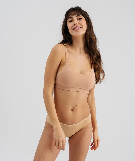Culotte microfibre sans coutures femme (lot de 2) vue7 - GEMO 4G FEMME - GEMO