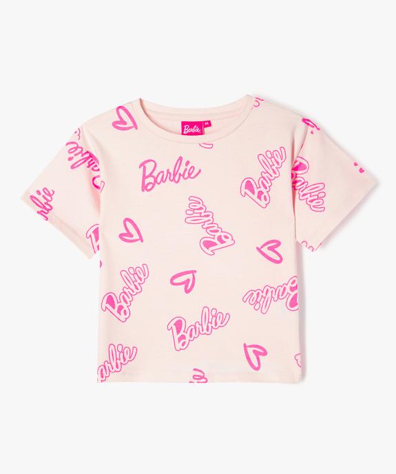 Tee-shirt manches courtes à inscriptions fluo fille - Barbie vue1 - BARBIE - GEMO