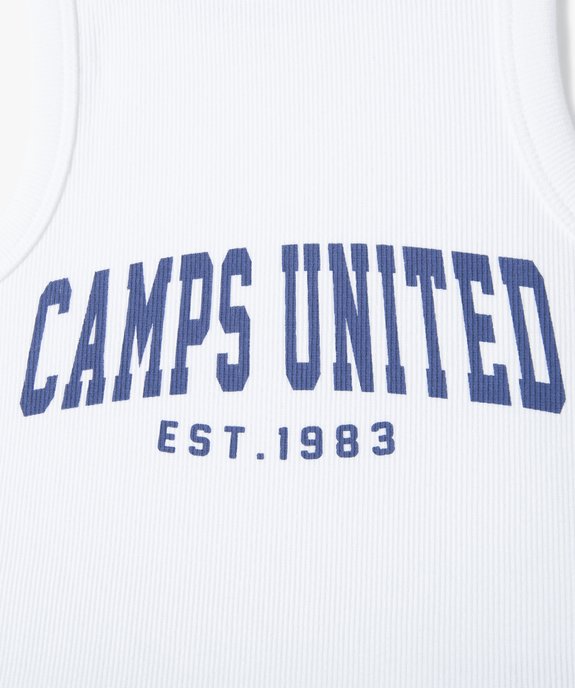 Débardeur fille court en maille côtelée - Camps United vue2 - CAMPS UNITED - GEMO
