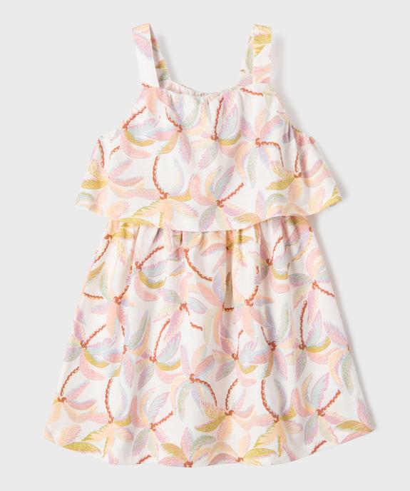 Robe courte à bretelles effet 2-en-1 fille vue2 - GEMO 4G FILLE - GEMO