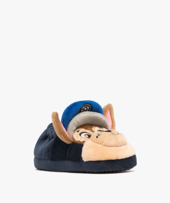 Chaussons garçon en velours avec col élastique Chase - Pat Patrouille vue1 - PAT PATROUILLE - GEMO