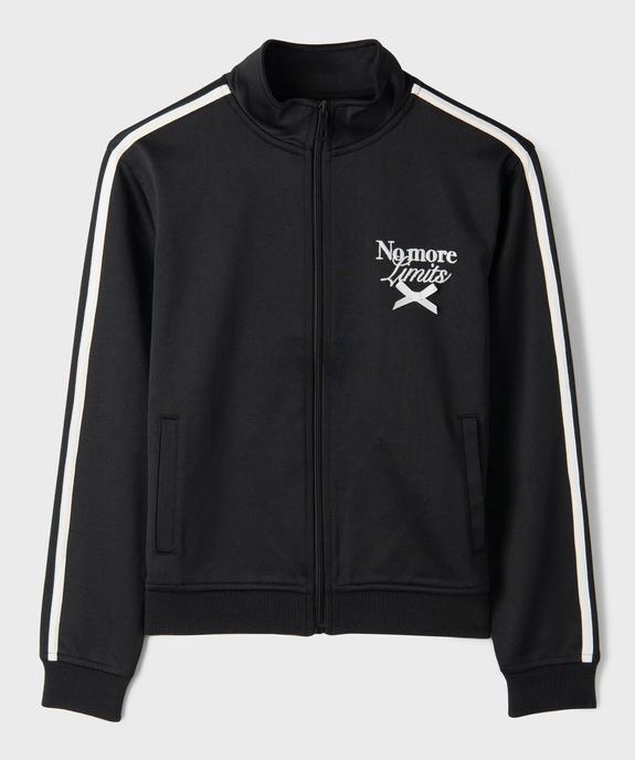 Sweat de sport zippé avec message brodé fille vue2 - GEMO (JUNIOR) - GEMO