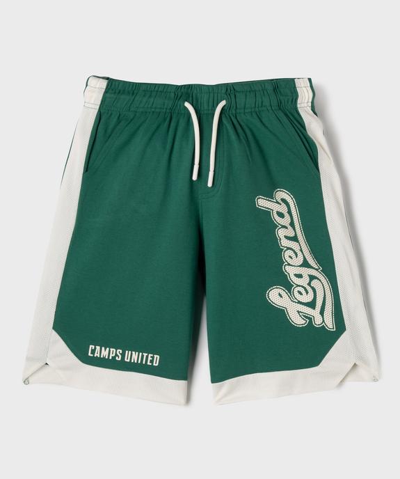 Bermuda de sport bicolore garçon - Camps United vue1 - CAMPS - GEMO
