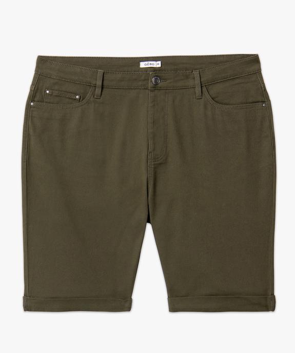 Bermuda à revers en coton stretch femme grande taille vue8 - GEMO (G TAILLE) - GEMO