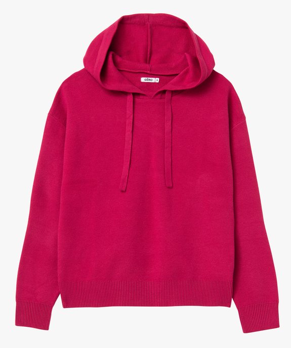 Pull femme à capuche ajustable par cordon vue4 - GEMO(FEMME PAP) - GEMO