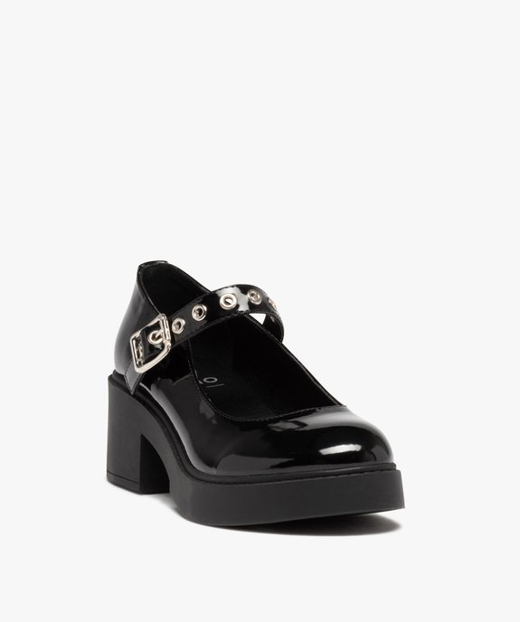 Escarpin verni avec semelle plateforme femme vue2 - GEMO(URBAIN) - GEMO