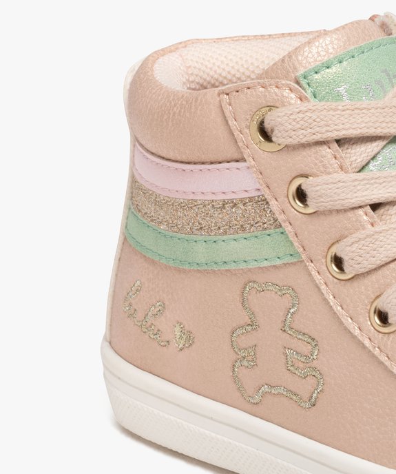 Chaussures montantes premiers pas à tige métallisée bébé fille - LuluCastagnette vue7 - LULU CASTAGNETT - GEMO