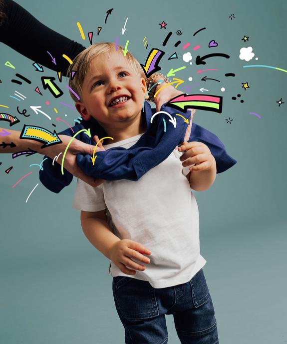 Sweat à capuche facile à enfiler bébé garçon vue1 - GEMO 4G BEBE - GEMO