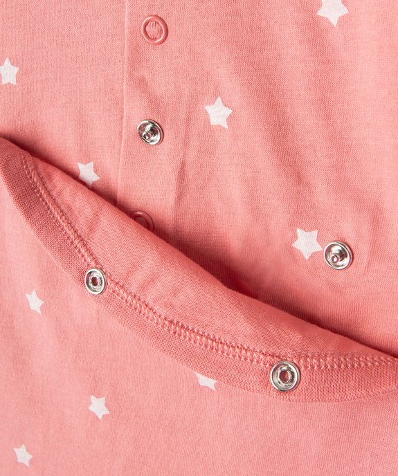 Pyjama dors-bien en jersey de coton à pont-dos bébé (lot de 2) vue3 - GEMO(BB COUCHE) - GEMO