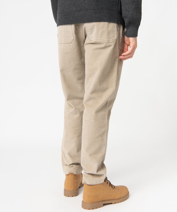 Pantalon homme en velours côtelé vue3 - GEMO (HOMME) - GEMO