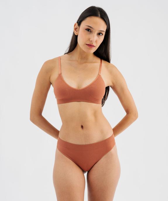 Brassière triangle sans armatures avec mousses amovibles vue2 - GEMO 4G FEMME - GEMO