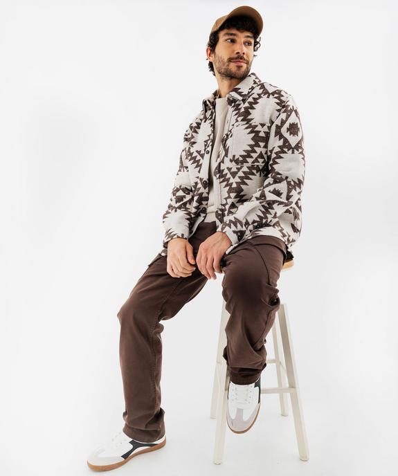 Pantalon cargo avec poches à rabat homme vue4 - GEMO (HOMME) - GEMO
