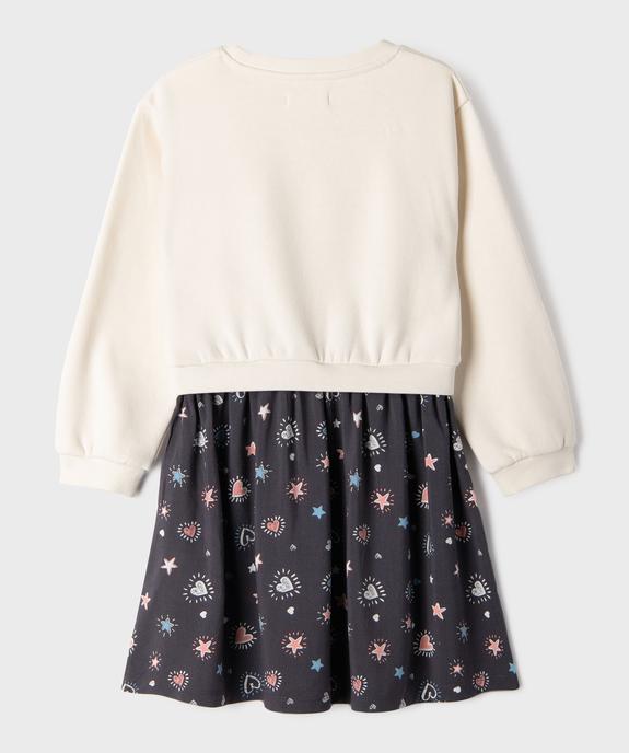 Robe avec haut sweat fille vue5 - GEMO (ENFANT) - GEMO