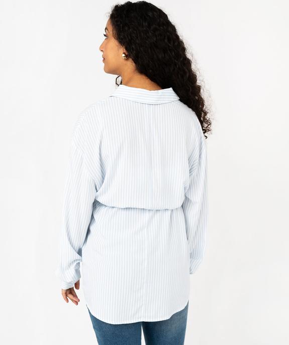 Chemise de grossesse à rayures et liens à nouer vue4 - GEMO 4G MATERN - GEMO