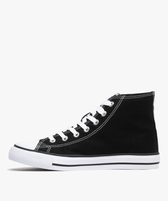 Baskets montantes en toile sur semelle bicolore femme - Follow Me vue3 - FOLLOW ME - GEMO