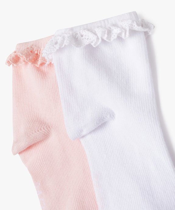 Chaussettes bébé fille à volants (lot de 2) vue2 - GEMO 4G BEBE - GEMO