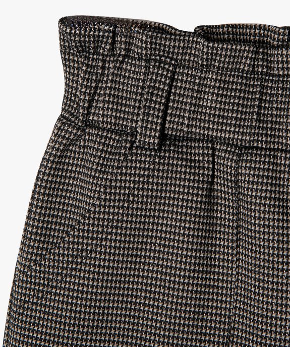 Short à motif pied de poule scintillant fille vue2 - GEMO (ENFANT) - GEMO