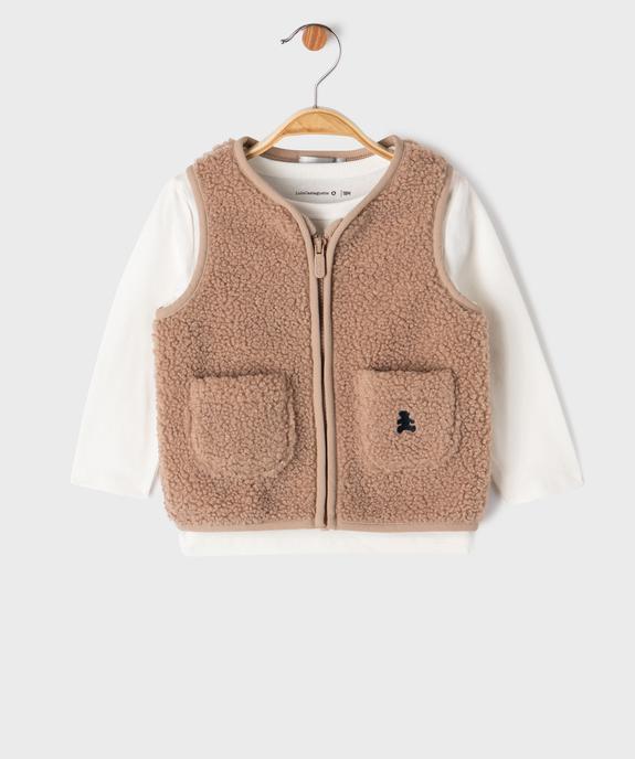 Ensemble 2 pièces tee-shirt + gilet bébé garçon - LuluCastagnette vue1 - LULUCASTAGNETTE - GEMO